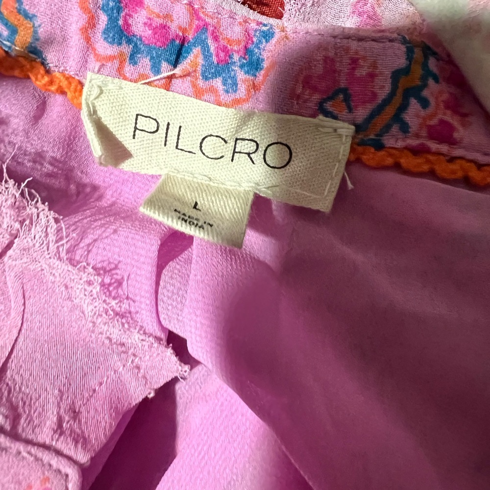 Anthropologie/Pilcro TAVI BUTTONDOWN BLOUSE IN PINK - Sz. L - Picture 11 of 14